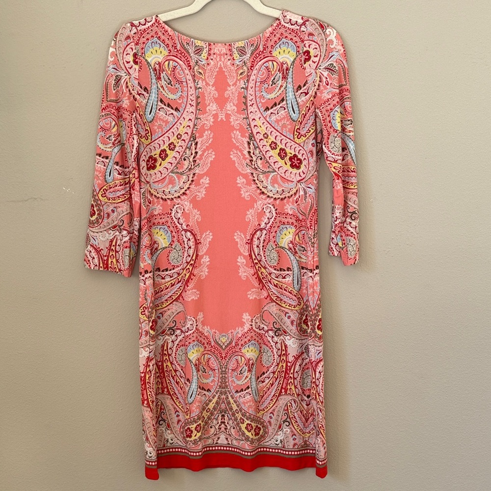 Paisley Print Pink Dress